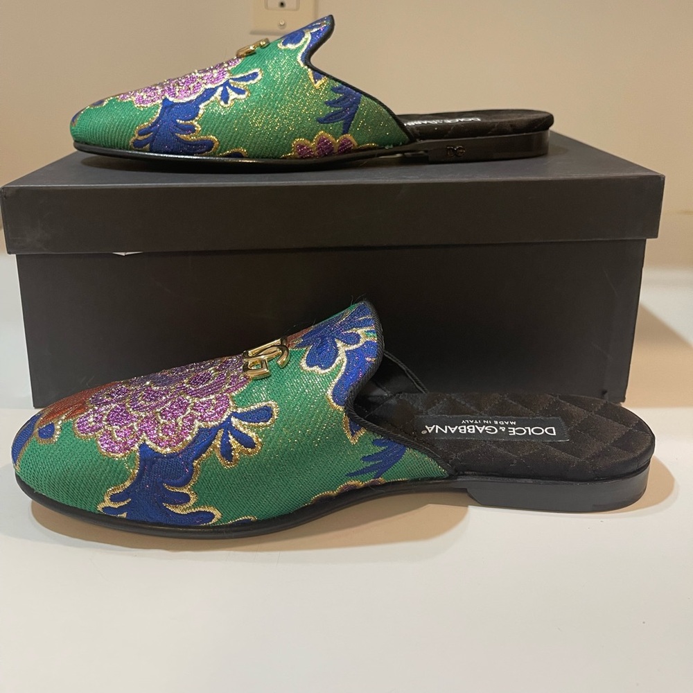 Brand new in box Dolce Gabbana Jacquard Damasco Mule
